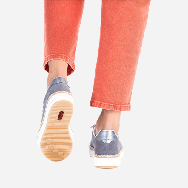 Sneakersy damskie RIEKER M2940-10 38 24.8 cm Ciemnoniebieskie (4061811391240) - obraz 4