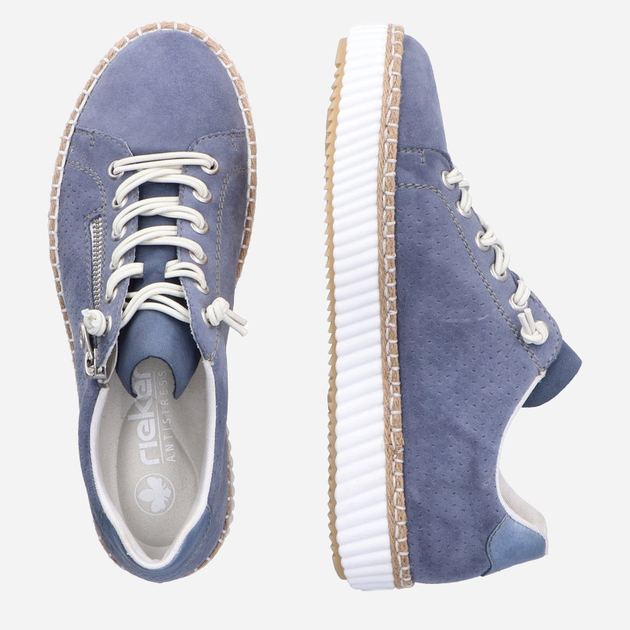 Sneakersy damskie RIEKER M2940-10 38 24.8 cm Ciemnoniebieskie (4061811391240) - obraz 9