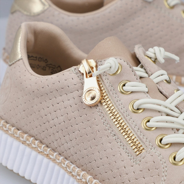 Sneakersy damskie RIEKER M2940-60 36 23.7 cm Beżowe (4061811391967) - obraz 13
