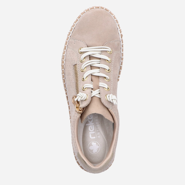 Sneakersy damskie RIEKER M2940-60 40 26.1 cm Beżowe (4061811392001) - obraz 10