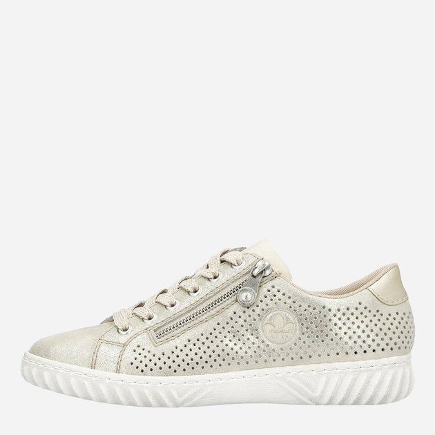Sneakersy damskie RIEKER N0901-62 36 23.7 cm Beżowe (4061811391721) - obraz 4