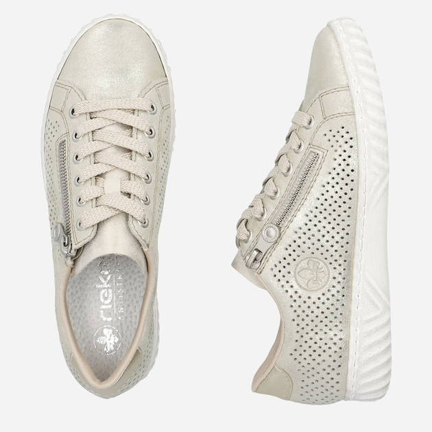 Sneakersy damskie RIEKER N0901-62 41 26.7 cm Beżowe (4061811391776) - obraz 7