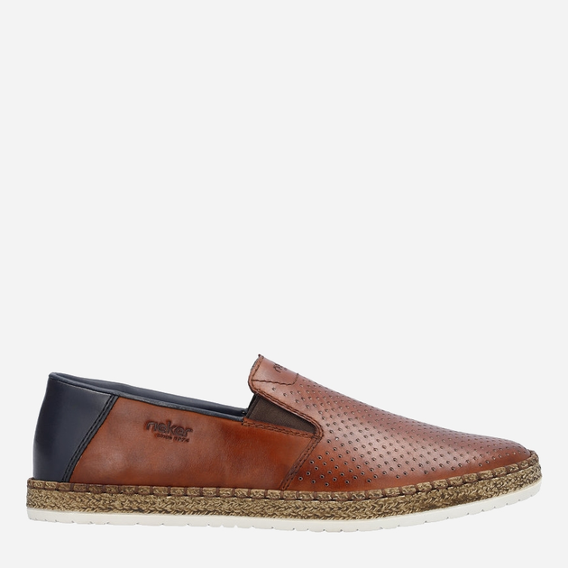 Espadryle męskie RIEKER B5279-24 44 28.7 cm Brązowe (4061811389971) - obraz 1