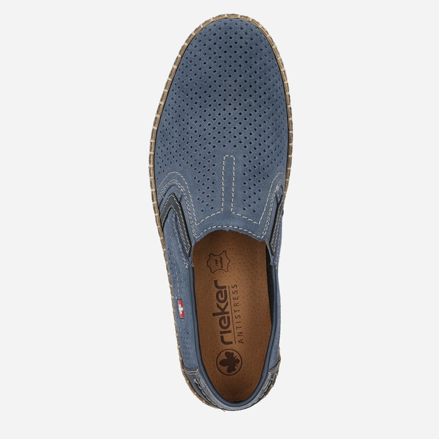 Espadryle męskie RIEKER B5297-12 40 26.1 cm Niebieskie (4061811314188) - obraz 8
