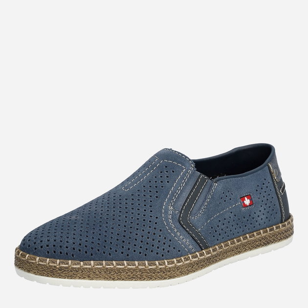 Espadryle męskie RIEKER B5297-12 45 29.3 cm Niebieskie (4061811314232) - obraz 5