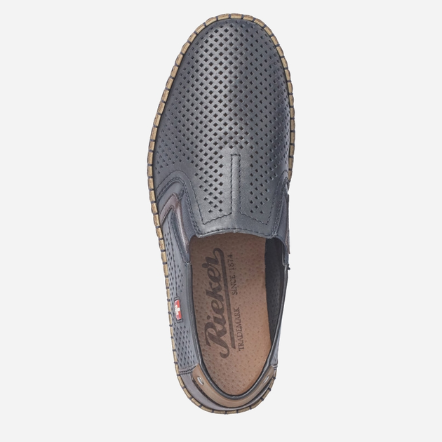 Espadryle męskie RIEKER B5297-14 42 27.4 cm Granatowe (4059954684633) - obraz 6