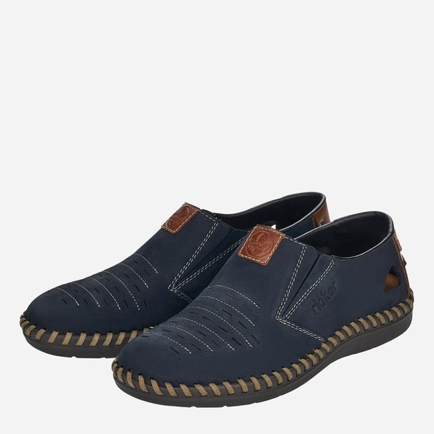Чоловічі туфлі RIEKER B2457-14 42 27.4 см Сині (4060596018045) - зображення 2