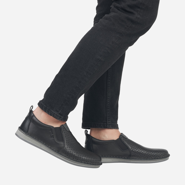 Чоловічі туфлі RIEKER 05457-00 44 28.7 см Чорні (4061811425129) - зображення 2