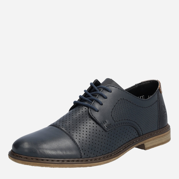 Buty derby męskie RIEKER 13431-14 40 26.1 cm Granatowe (4061811350230) - obraz 5