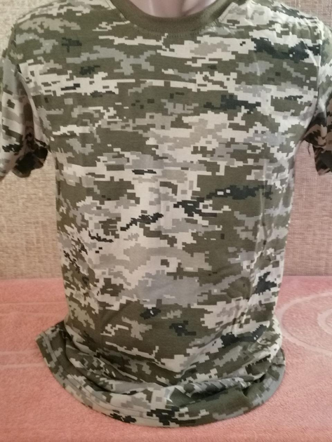 Військова футболка піксель, бавовняна футболка піксель, армійська футболка камуфляж ,Футболка піксель ЗСУ 58 - изображение 1
