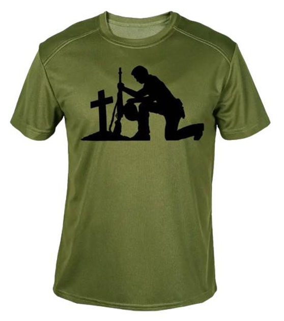 Футболка потовідвідна армійська ЗСУ з принтом "Помста за загиблих" в оливі L - зображення 1