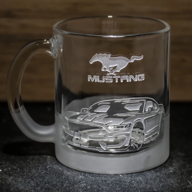 Чашка для чая и кофе с гравировкой Ford Mustang - Фото 3 Чашка для чая и кофе с гравировкой Ford Mustang - изображение 3