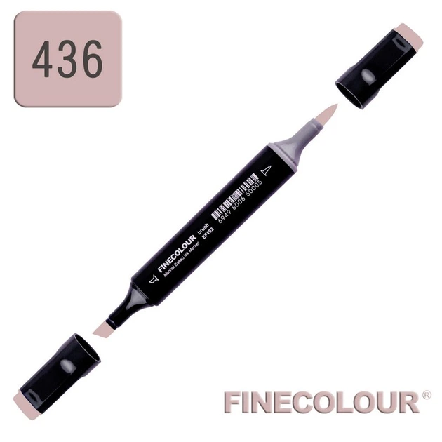 Маркер спиртовий Finecolour Brush 436 какао-коричневий E436 (EF102-436N) - зображення 2
