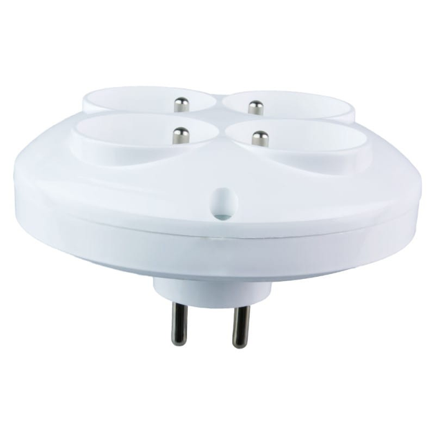 Rozgałęźnik elektryczny DPM R-41 4 gniazda z uziemieniem biały (5906881174197) - obraz 3
