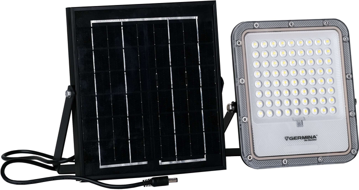 Naświetlacz akumulatorowy z panelem solarnym Germina Dorado 50 W 500 lm (GW-0077) - obraz 1