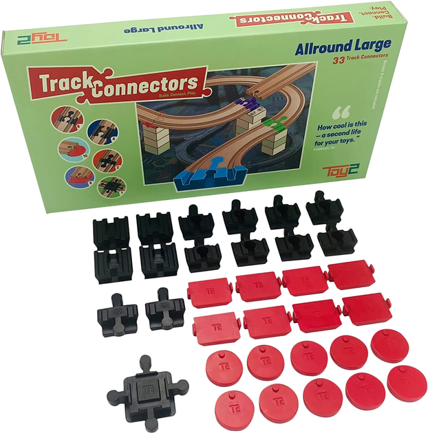 Базові з'єднувачі та перехрестя Toy2 Track Connector Allround Large 33 шт (5745000329250) - зображення 1