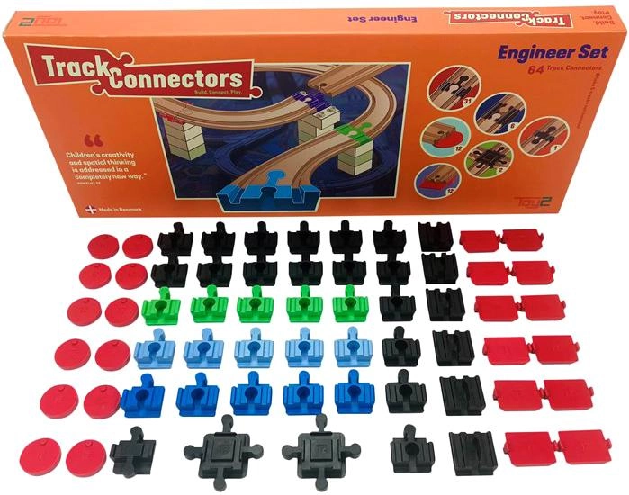 Bazowe łączniki i skrzyżowania Toy2 Track Connectors Engineer 64 szt (5745000329335) - obraz 2