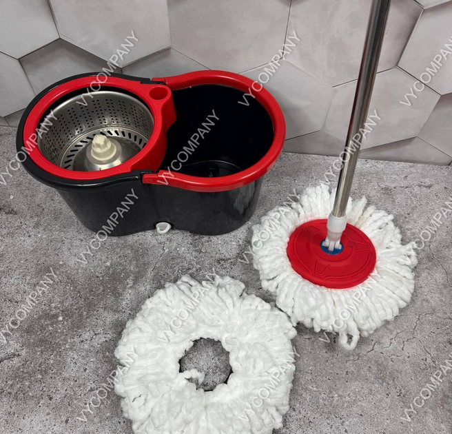 Комплект швабра с ведром с турбо-отжимом Easy Mop Комплект для сбора ...