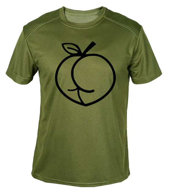 Футболка потоотводящая военная ВСУ с принтом "Попа персик" в оливе L - изображение 1
