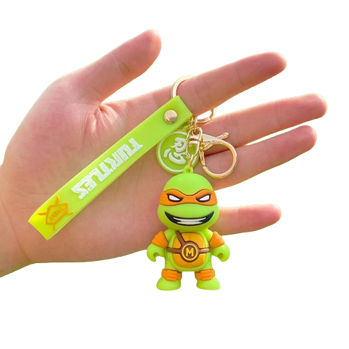 Брелок Черепашки Ниндзя Микеланджело Michelangelo Ninja Turtles на рюкзак, ключи 6 см - изображение 4