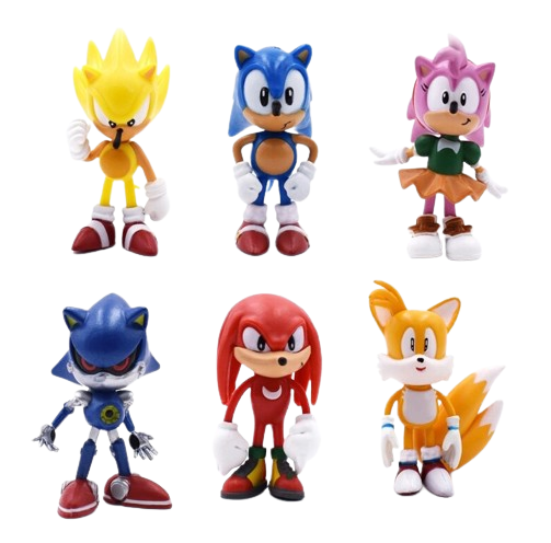 Ігровий набір Super Sonic 6 фігурок 6-7 см Супер Сонік - Майлз Тейзл - Емі Роуз - Єхідна Наклз - Метал-Сонік - Супер Шедоу 3358cb-1342_1 - зображення 4