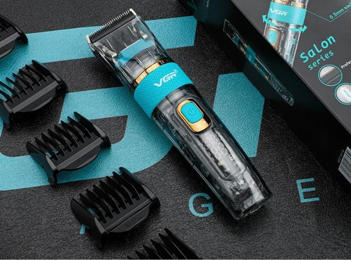 Машинка для стрижки волоc и бороды VGR V-695 с LED дисплеем IPX7 степень влагозащиты - изображение 6