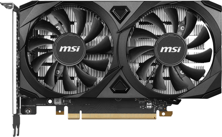 Видеокарта MSI PCI-Ex GeForce RTX 3050 Ventus 2X OC 6GB GDDR6 (96bit) (1492/14000) (HDMI, DisplayPort) (RTX 3050 VENTUS 2X 6G OC) - изображение 1