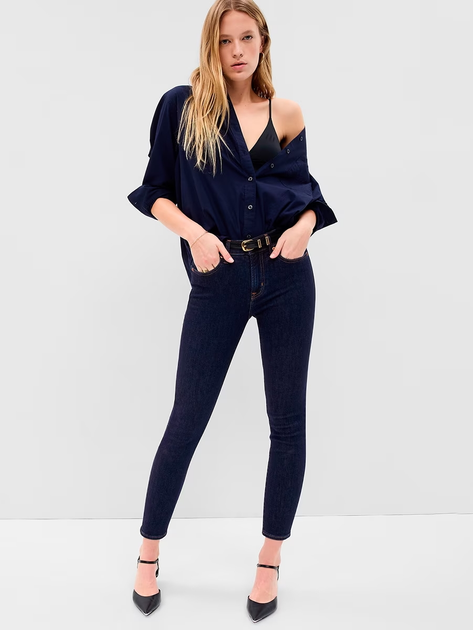 Джинси Skinny жіночі GAP 660478-00 25 Темно-сині (1200055463945) - зображення 3