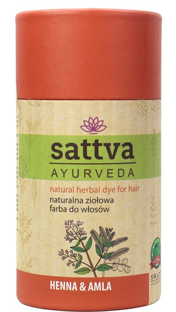 Фарба для волосся Sattva Natural Herbal Dye for Hair натуральна рослинна Henna & Amla 150 г (5903794180864) - зображення 1