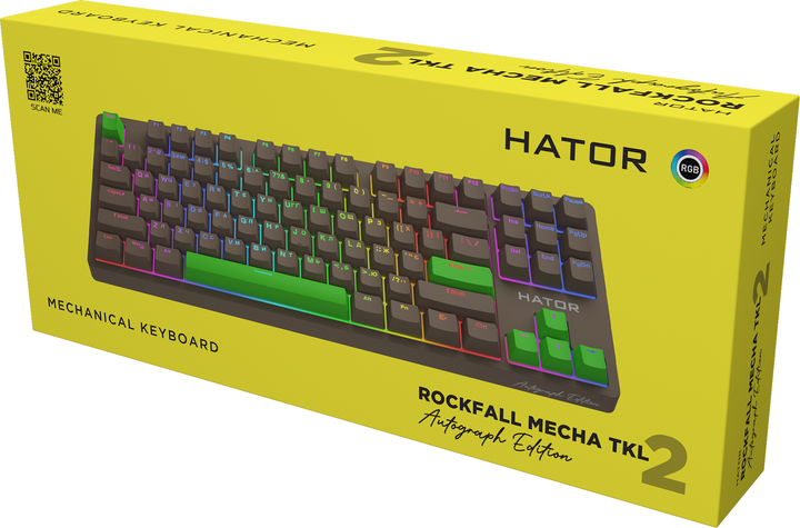 Клавіатура дротова HATOR Rockfall 2 Autograph Edition Mecha TKL