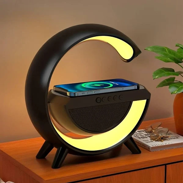 Настольная лампа-ночник Smart Light с беспроводной зарядкой и Bluetooth ...