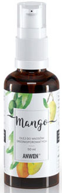 Olej do włosów średnioporowatych Anwen mango 50 ml (5907222404348) - obraz 1