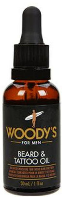 Olejek do brody, skóry i pielegnacji tatuaży Woody’s Beard & Tattoo Oil nawilżający 30 ml (672153977883) - obraz 1