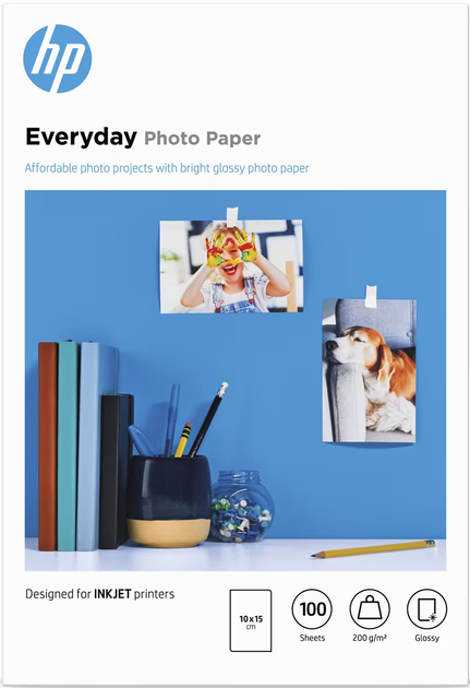 Papier fotograficzny HP Everyday Snapshot Glossy 200g CR757A (0886111974887) - obraz 1