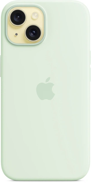 Etui Apple MagSafe Silicone Case dla iPhone 15 Soft Mint (MWNC3) - obraz 3