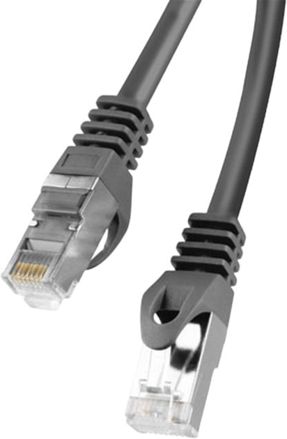 Патч-корд Lanberg Cat 6 FTP 10 м Black (PCF6-10CC-1000-BK) - зображення 1