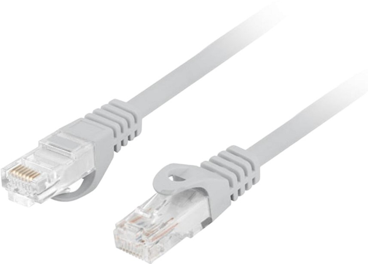 Патч-корд Lanberg Cat 6 UTP 0.25 м Grey (PCU6-10CU-0025-S) - зображення 1