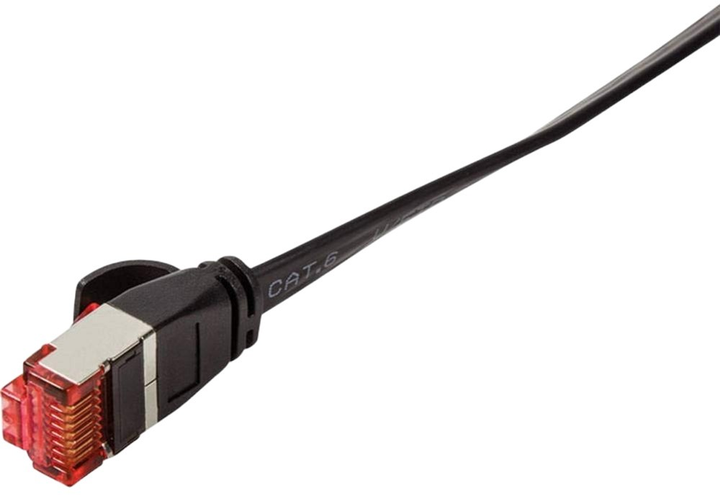 Patchcord LogiLink SlimLine Cat 6 STP 0.5 m Black (CF2023S) - obraz 1