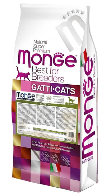 Сухой корм для кошек Monge (Монж) Cat Sensitive 10 кг. - Фото 1 Сухой корм для кошек Monge (Монж) Cat Sensitive 10 кг. - изображение 1