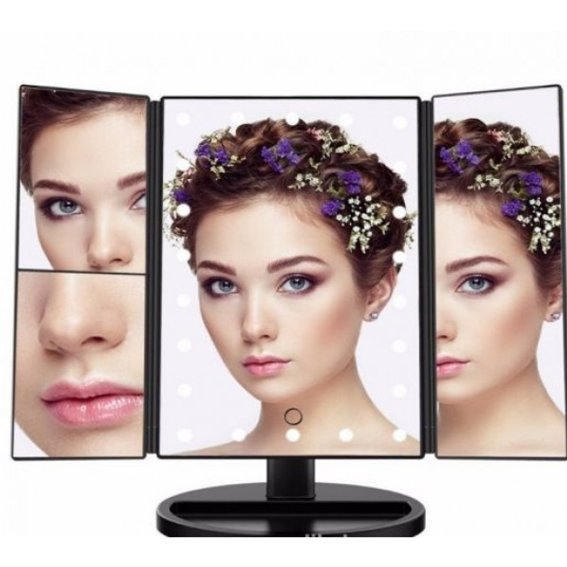 Зеркало для макияжа Superstar Magnifying Mirror 22 Черное с LED ...