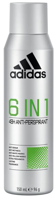 Антиперспірант Adidas 6 в 1 150 мл (3616303440145) - зображення 1