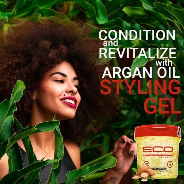 Ecoco ECO гель для укладки волос стайлинга с аргановым маслом Moroccan Argan Oil Styling Gel 473мл - изображение 5