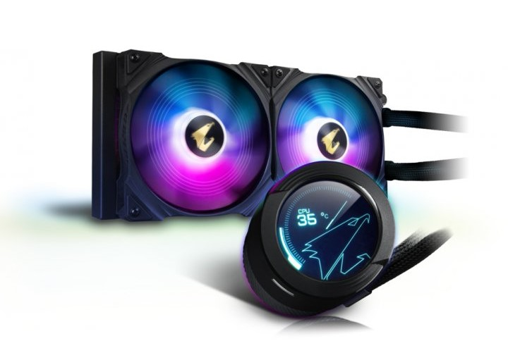 Кулер для процесора Gigabyte AORUS WATERFORCE X 280 з підсвічуванням/2x140 Чорний - зображення 1