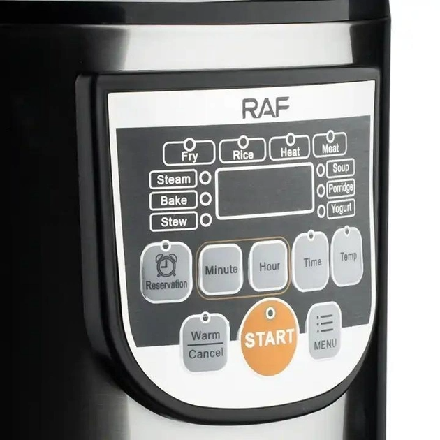 Мультиварка рисоварка RAF R-178 5 л 900 Вт з 11 програмами антипригарна чаша LED дисплей таймер приготування на пару кухонна техніка для рису овочів риби багатофункціональна - Фото 4 Мультиварка рисоварка RAF R-178 5 л 900 Вт з 11 програмами антипригарна чаша LED дисплей таймер приготування на пару кухонна техніка для рису овочів риби багатофункціональна - изображение 4