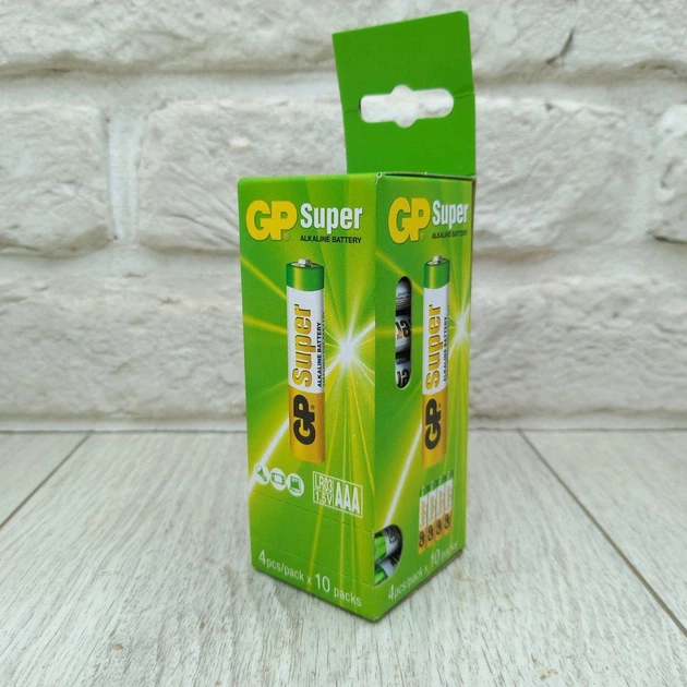 Батарейки GP Super Alkaline AAA LR03 1.5V упаковка 4 штуки - изображение 5