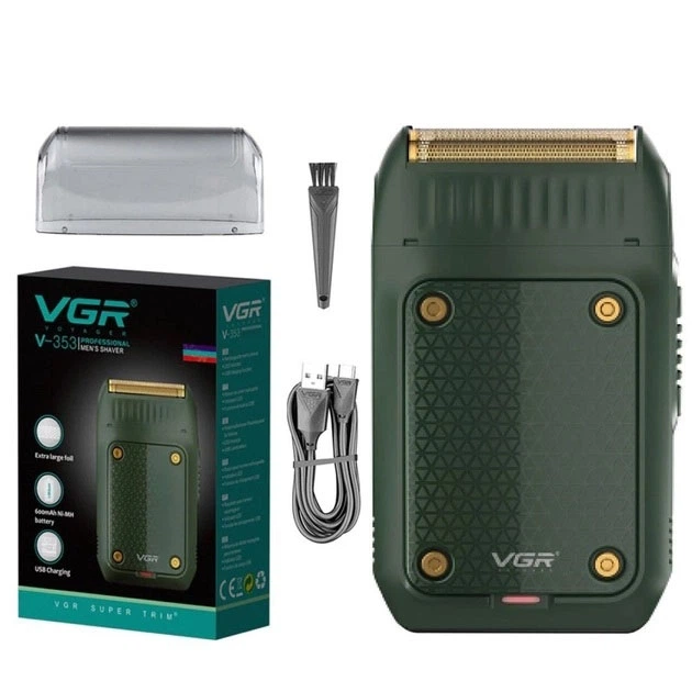 Электробритва VGR V-353 green портативная профессиональная - изображение 5