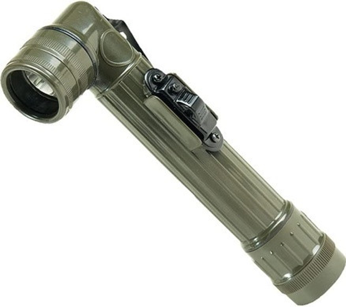 Тактичний світлодіодний ліхтар MIL-TEC LED Large Anglehead Flashlight Olive - изображение 2