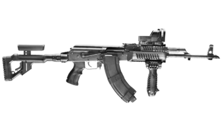 AKL47B Цевье тактическое FAB для AK 47/74, 4 планки, черное - изображение 2