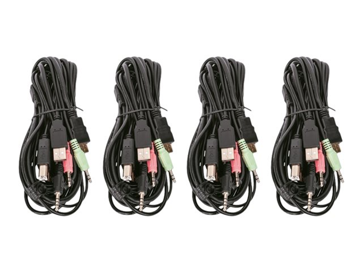Przełącznik KVM Manhattan 4-portowy Dual-Monitor HDMI (153539) - obraz 3
