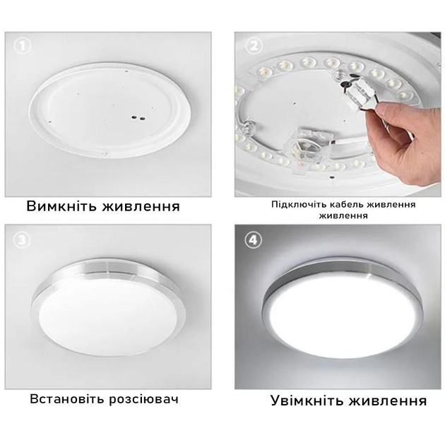 Светодиодный модуль светильник ETRON 1-EMP-274 24W Matrix 5000K IP20 круг 180мм - зображення 7